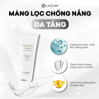 Combo 2 kem chống nắng vật lý LAGUMI nâng tone tự nhiên - Giá ưu đãi 599.000₫