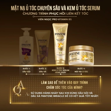 Combo 2 Kem Ủ Tóc Serum & Mặt Nạ Pantene Miracles - Phục hồi liên kết tóc, giá chỉ 263.000đ