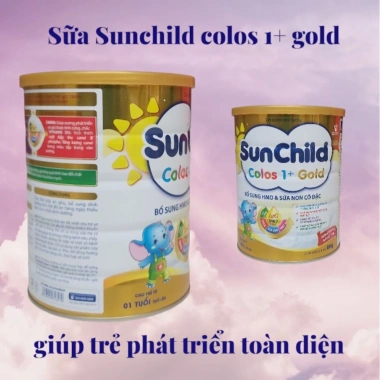 Combo 2 lon Sữa SUNCHILD Colos 1+ Gold - HSD mới, hỗ trợ phát triển toàn diện, giảm còn 920.000₫