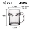Combo 2 ly thủy tinh trắng cao cấp Yujing 490ml - Giá ưu đãi 149.000₫ 2