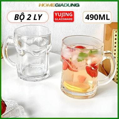 Combo 2 ly thủy tinh trắng cao cấp Yujing 490ml - Giá ưu đãi 149.000₫ 3