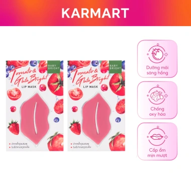 Combo 2 Mặt Nạ Môi Baby Bright Tomato & Gluta Bright - Dưỡng ẩm, Hồng Môi Tự Nhiên 10g - 94.000₫
