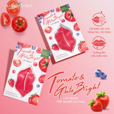 Combo 2 Mặt Nạ Môi Baby Bright Tomato & Gluta Bright - Dưỡng ẩm, Hồng Môi Tự Nhiên 10g - 94.000₫