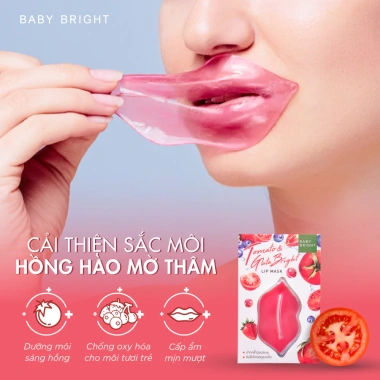 Combo 2 Mặt Nạ Môi Baby Bright Tomato & Gluta Bright - Dưỡng ẩm, Hồng Môi Tự Nhiên 10g - 94.000₫