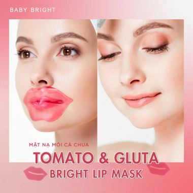 Combo 2 Mặt Nạ Môi Baby Bright Tomato & Gluta Bright - Dưỡng ẩm, Hồng Môi Tự Nhiên 10g - 94.000₫