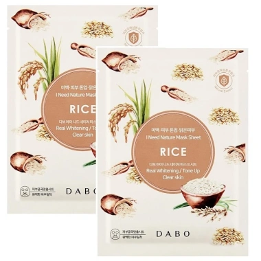 Combo 2 Mặt Nạ Sữa Gạo Trắng Da DABO I NEED NATURE Hàn Quốc 23ml - Chỉ 20.000 VND