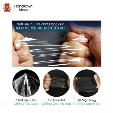 Combo 2 miếng dán dẻo PPF 4 lớp tự phục hồi bảo vệ Honor Band 9 Handtown