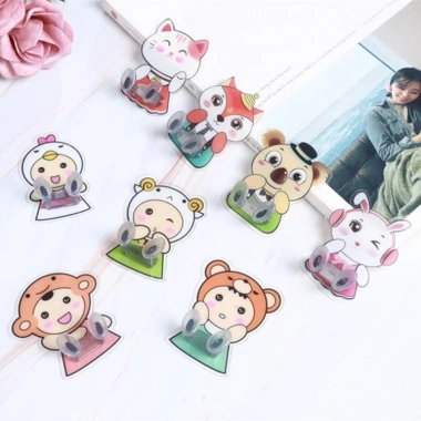 Combo 2 Móc Đôi Hình Thú Dán Tường Kẹp Dây, Phích Cắm, Kê Đỡ Sạc Điện Thoại - Đa Năng Giá 20.000 2
