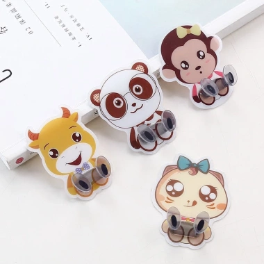 Combo 2 Móc Đôi Hình Thú Dán Tường Kẹp Dây, Phích Cắm, Kê Đỡ Sạc Điện Thoại - Đa Năng Giá 20.000 5