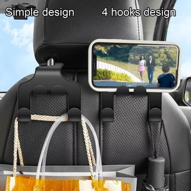 Combo 2 Móc Treo Đồ Sau Ghế 4S và Giá Đỡ Điện Thoại Đa Năng - 21.000 VND OTCVN