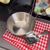 Combo 2 Nồi Mini Inox Nấu Mì và Ăn - Phong Cách Hàn Quốc, Quai Chống Nóng, Giá 29.500 VND 5