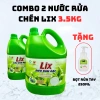 Combo 2 Nước rửa chén LIX 3.5kg Chanh - Trà xanh kèm Bọt rửa tay On1 250ml, công thức sạch bọt mạnh, giá ưu đãi 160,200₫, tiết kiệm ngay 2