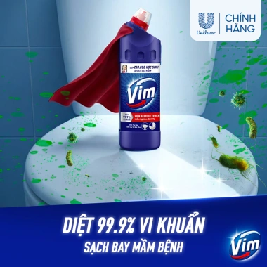 Combo 2 Nước Tẩy Bồn Cầu & Nhà Vệ Sinh Vim - Diệt 99,9% Vi Khuẩn, 78.000₫