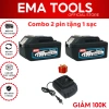 Combo 2 Pin 10Cell và 1 Sạc, Pin 21V Chân Pin Phổ Thông 4cm - Giá chỉ 188.000₫