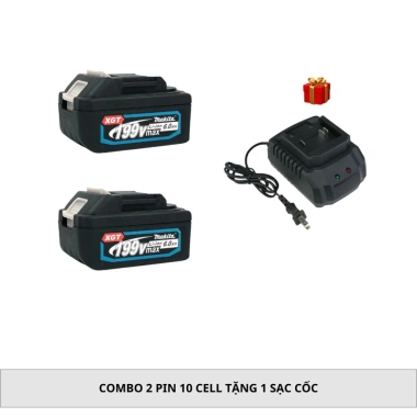 Combo 2 Pin 10Cell và 1 Sạc, Pin 21V Chân Pin Phổ Thông 4cm - Giá chỉ 188.000₫ 3