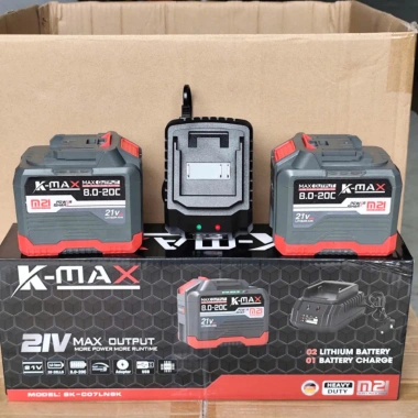 Combo 2 Pin 20C + Sạc KMAX Dung Lượng Cao, Pin Chân Đa Dụng cho Máy Mài, Khoan - Giá Ưu Đãi 680k 2