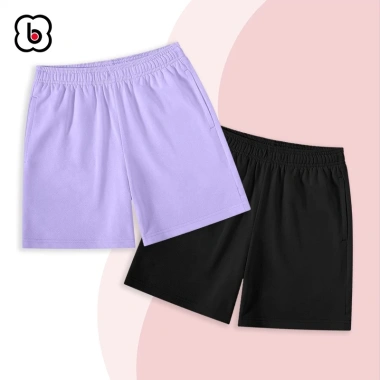 Combo 2 quần đùi bé gái BabyloveGO thun cotton mềm, túi tiện – 165.000₫ 2