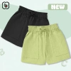Combo 2 Quần đùi bé gái BabyloveGO - Vải đũi mềm, cạp chun giãn, túi, 99.000đ