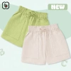 Combo 2 Quần đùi bé gái BabyloveGO - Vải đũi mềm, cạp chun giãn, túi, 99.000đ 3