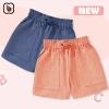 Combo 2 Quần đùi bé gái BabyloveGO - Vải đũi mềm, cạp chun giãn, túi, 99.000đ 8
