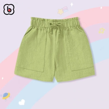 Combo 2 Quần đùi bé gái BabyloveGO - Vải đũi mềm, cạp chun giãn, túi, 99.000đ 10