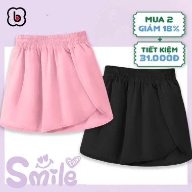 Combo 2 quần đùi gió bé gái BabyloveGO QG02 - Vải nhẹ, thoáng mát, thể thao, giá 89.000 3