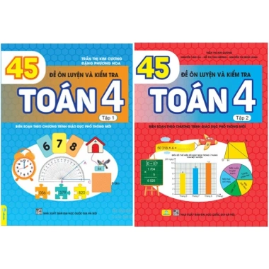 Combo 2 Sách 45 Đề Ôn Luyện và Kiểm Tra Toán 4 - GDPT mới, Giá ưu đãi 71.200 VND 9