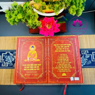 Combo 2 Sách Kinh 6 Bài Tụng + Kinh Sám Cửu Huyền Thất Tổ - Tặng Vòng Hạt, Sám Hối, Chỉ 59.000₫ 4