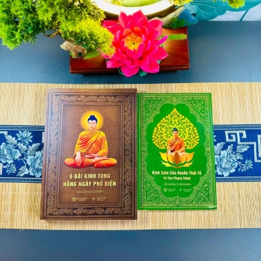 Combo 2 Sách Kinh 6 Bài Tụng + Kinh Sám Cửu Huyền Thất Tổ - Tặng Vòng Hạt, Sám Hối, Chỉ 59.000₫ 10