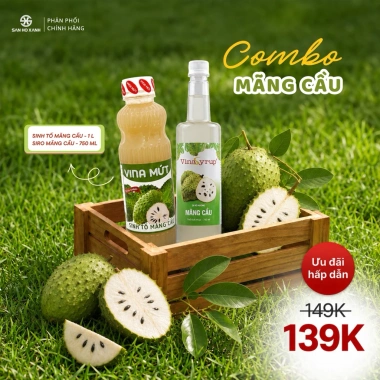 Combo 2 Siro Vinasyrup + Sinh Tố Vina & Mứt Mãng Cầu – Pha Trà Thơm Ngon, Giá 139k Combo 2 Siro Vinasyrup + Sinh Tố Vina & Mứt Mãng Cầu – Pha Trà Thơm Ngon, Giá 139k