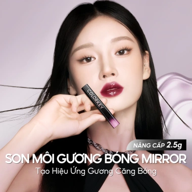 Combo 2 Son Môi Gương Bóng ColorKey - Căng Bóng, Đôi Môi Đầy Đặn, Quyến Rũ 2.5g