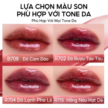 Combo 2 Son Môi Gương Bóng ColorKey - Căng Bóng, Đôi Môi Đầy Đặn, Quyến Rũ 2.5g
