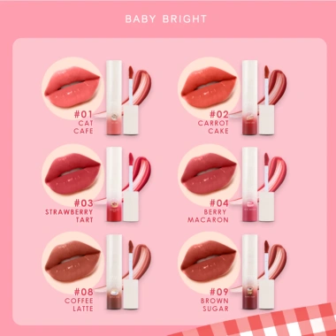 COMBO 2 Son Tint Bóng Baifern Baby Bright Sweet Café 2.8g 158.000 HSD 07/2.026