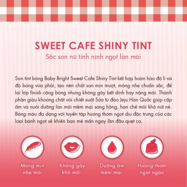 COMBO 2 Son Tint Bóng Baifern Baby Bright Sweet Café 2.8g 158.000 HSD 07/2.026