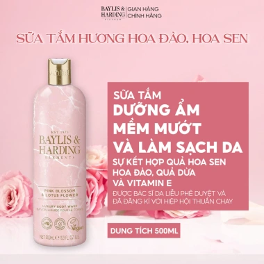 Combo 2 Sữa tắm cao cấp Neroli Baylis và Harding hương hoa đào, hoa sen, trà trắng - Giá chỉ 217.000 VND 4