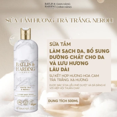 Combo 2 Sữa tắm cao cấp Neroli Baylis và Harding hương hoa đào, hoa sen, trà trắng - Giá chỉ 217.000 VND 5