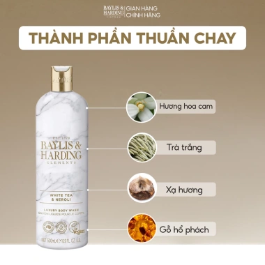 Combo 2 Sữa tắm cao cấp Neroli Baylis và Harding hương hoa đào, hoa sen, trà trắng - Giá chỉ 217.000 VND 6