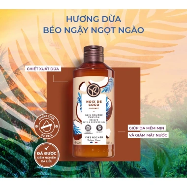 Combo 2 sữa tắm Yves Rocher 400ml hương mâm xôi đỏ & dừa - Giảm giá chỉ 510.000 VND