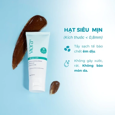 Combo 2 tặng 1 Tẩy da chết Cà phê Viora 30 - 2in1 Da sạch mướt, sáng mịn ngay 6