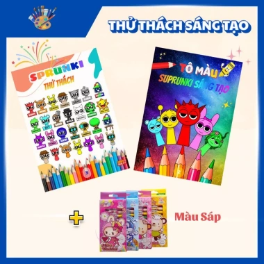 Combo 2 Tập Tranh Tô Màu Incredibox Sprunki Thử Thách Sáng Tạo Bé, Giá 74.400₫ 3 Combo 2 Tập Tranh Tô Màu Incredibox Sprunki Thử Thách Sáng Tạo Bé, Giá 74.400₫ 3