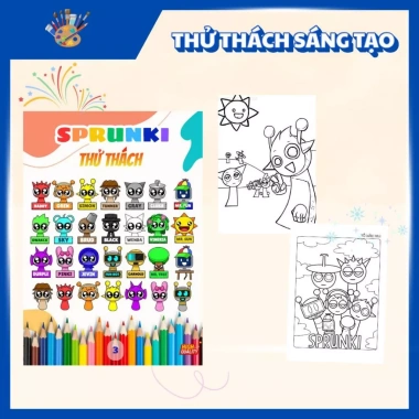 Combo 2 Tập Tranh Tô Màu Incredibox Sprunki Thử Thách Sáng Tạo Bé, Giá 74.400₫ 4 Combo 2 Tập Tranh Tô Màu Incredibox Sprunki Thử Thách Sáng Tạo Bé, Giá 74.400₫ 4