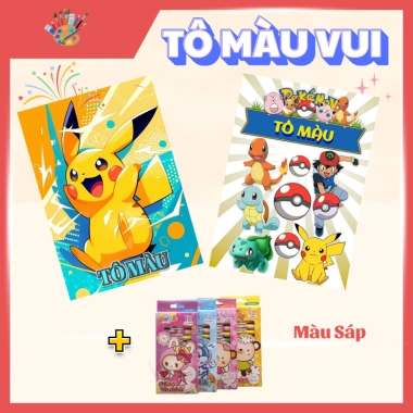 Combo 2 Tập Tranh Tô Màu Pokemon & Pikachu - Đồ Chơi Thủ Công Bé, 76.800₫ 3 Combo 2 Tập Tranh Tô Màu Pokemon & Pikachu - Đồ Chơi Thủ Công Bé, 76.800₫ 3