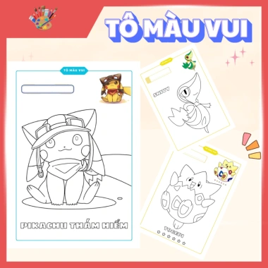 Combo 2 Tập Tranh Tô Màu Pokemon & Pikachu - Đồ Chơi Thủ Công Bé, 76.800₫ 5 Combo 2 Tập Tranh Tô Màu Pokemon & Pikachu - Đồ Chơi Thủ Công Bé, 76.800₫ 5