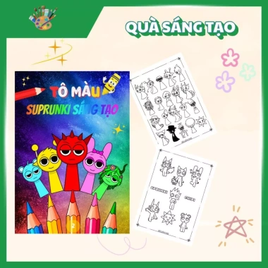 Combo 2 tập tranh tô màu Sprunki - Quà sinh nhật sáng tạo, chỉ 78.000 VNĐ 5