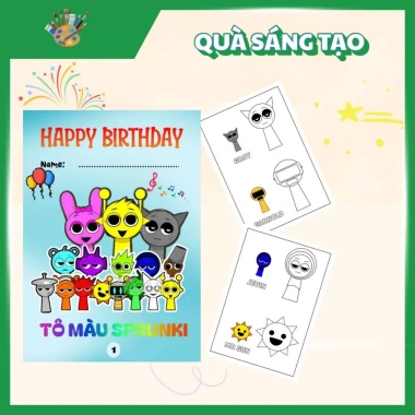Combo 2 tập tranh tô màu Sprunki - Quà sinh nhật sáng tạo, chỉ 78.000 VNĐ 6