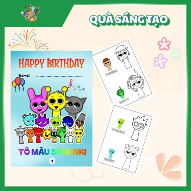 Combo 2 tập tranh tô màu Sprunki - Quà sinh nhật sáng tạo, chỉ 78.000 VNĐ 8