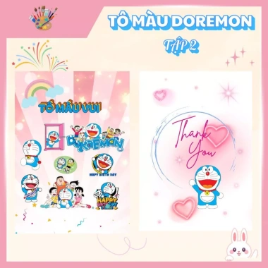 Combo 2 Tập Vở Tranh Tô Màu Doremon - Mỹ Thuật & Thủ Công Vui, Giá 74.400₫ 2