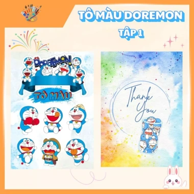 Combo 2 Tập Vở Tranh Tô Màu Doremon - Mỹ Thuật & Thủ Công Vui, Giá 74.400₫ 3