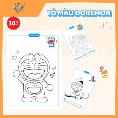 Combo 2 Tập Vở Tranh Tô Màu Doremon - Mỹ Thuật & Thủ Công Vui, Giá 74.400₫ 4