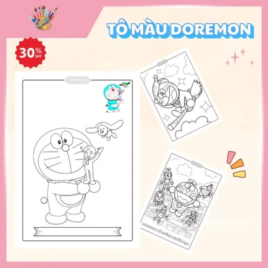 Combo 2 Tập Vở Tranh Tô Màu Doremon - Mỹ Thuật & Thủ Công Vui, Giá 74.400₫ 7